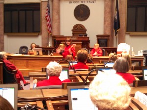 Alecia speaking to the group