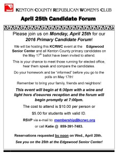 Candidate Forum invite